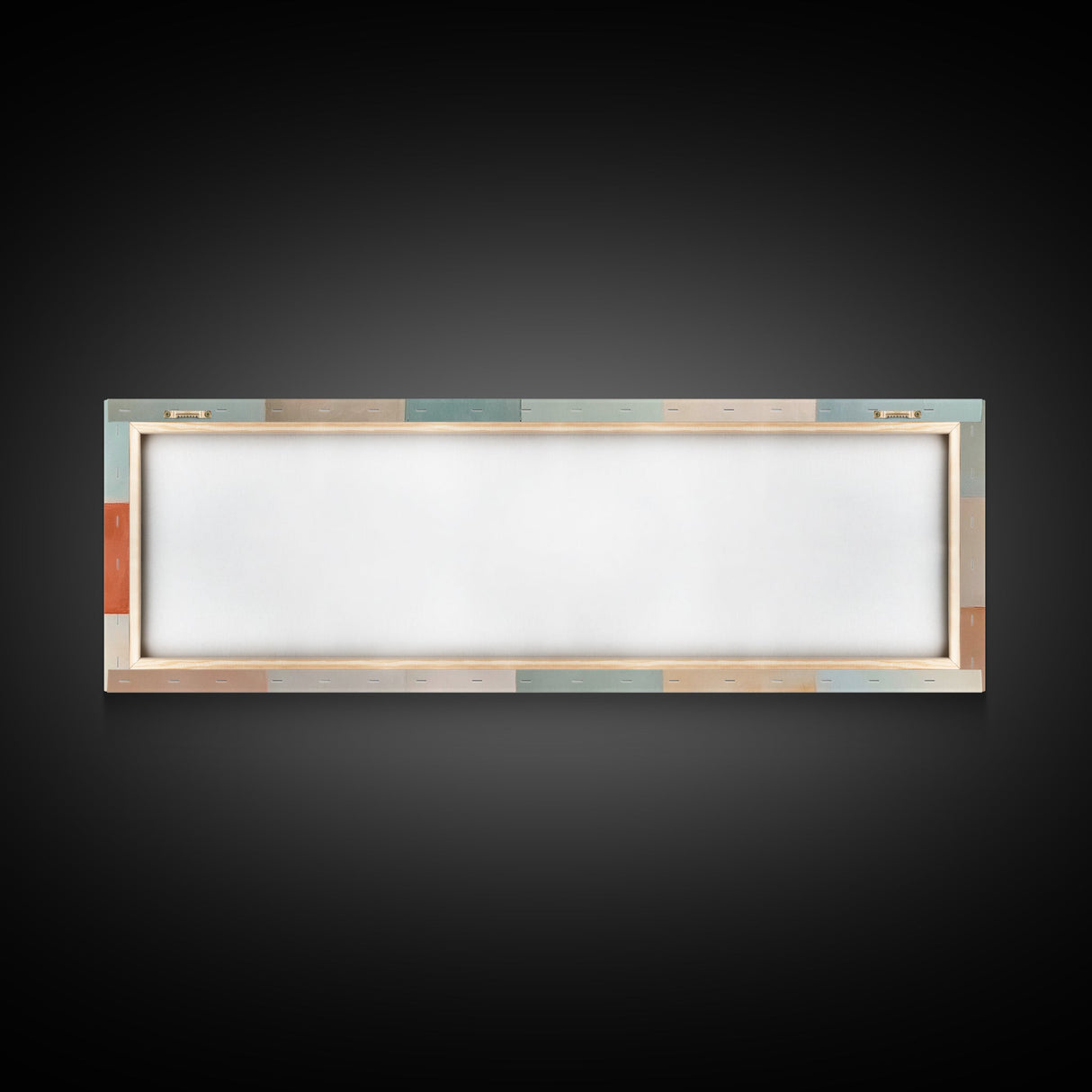 Midcentury Modern Style Abstract Square, Framed Canvas Print, MCM Modern Wall Art, Pastel Colors, Large Horizontal Wall Art Print