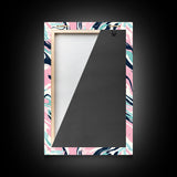 Pink, Black and Turquoise Preppy Wall Art Canvas Print, Girl's Dorm Room Wall Art, Abstract Print, Gift For Mom, Gift For Her