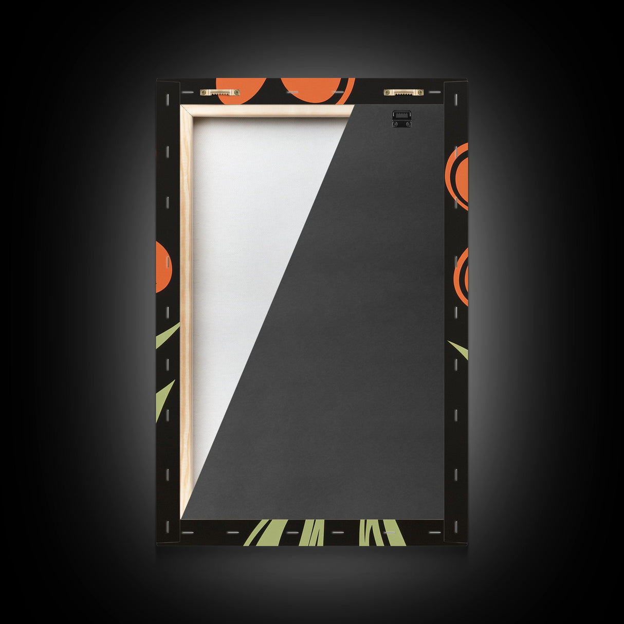 Orange Daisy with Black Background, Framed Canvas Print, Cute Floral Print, Botanical Minimalist Home Decor