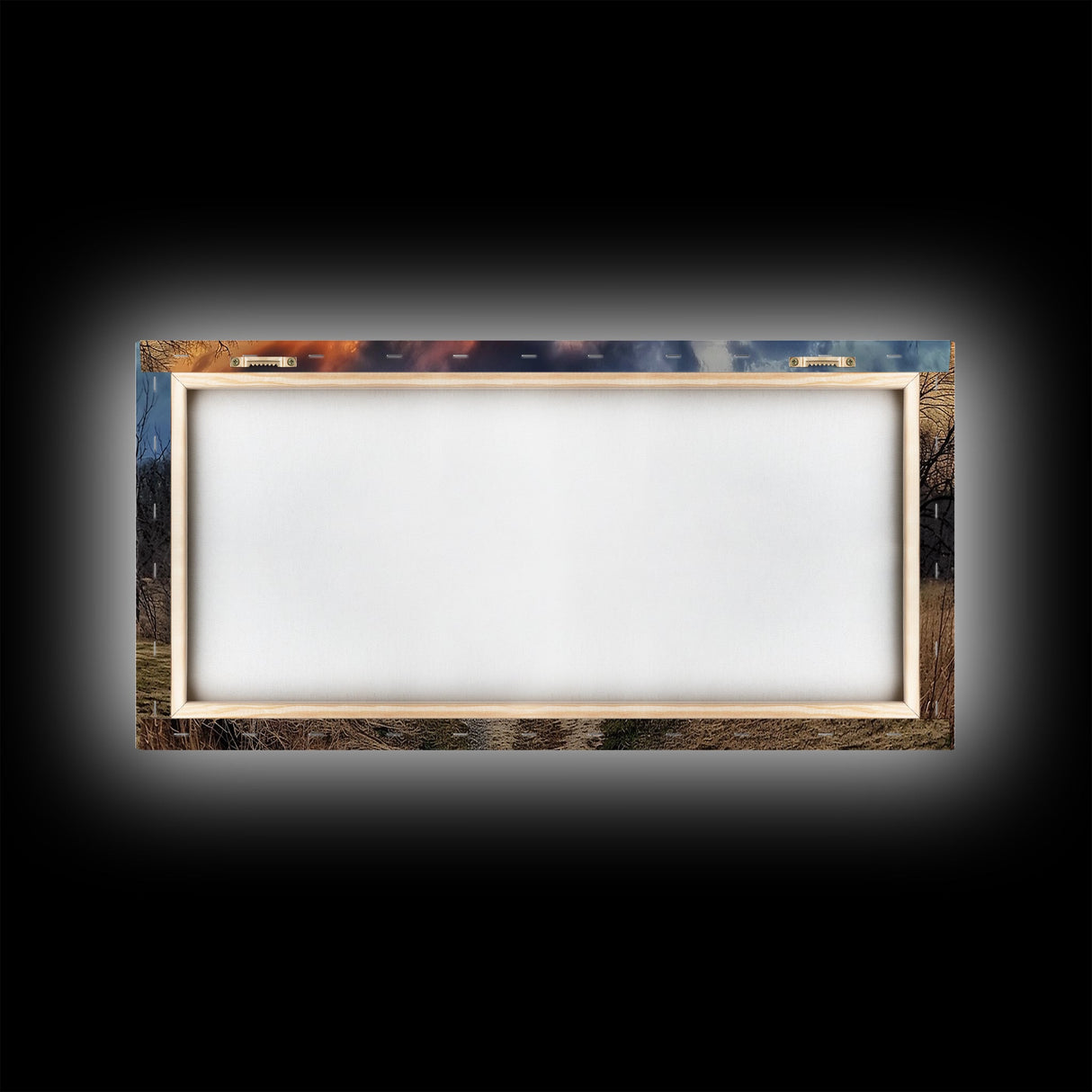 Country Roads, Framed Canvas Print, East Texas Photography Style Wall Art, Panoramic Wall Art, Rustic Farmhouse Decor