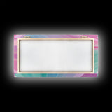 Pastel Highway Framed Canvas Print, Retro Wall Art, Mid-Century Modern Abstract Art