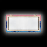 Abstract Vaporwave Sunset Over A Beach Landscape, Framed Canvas Print, Modern Art, Unique Wall Decor, Framed Canvas Art