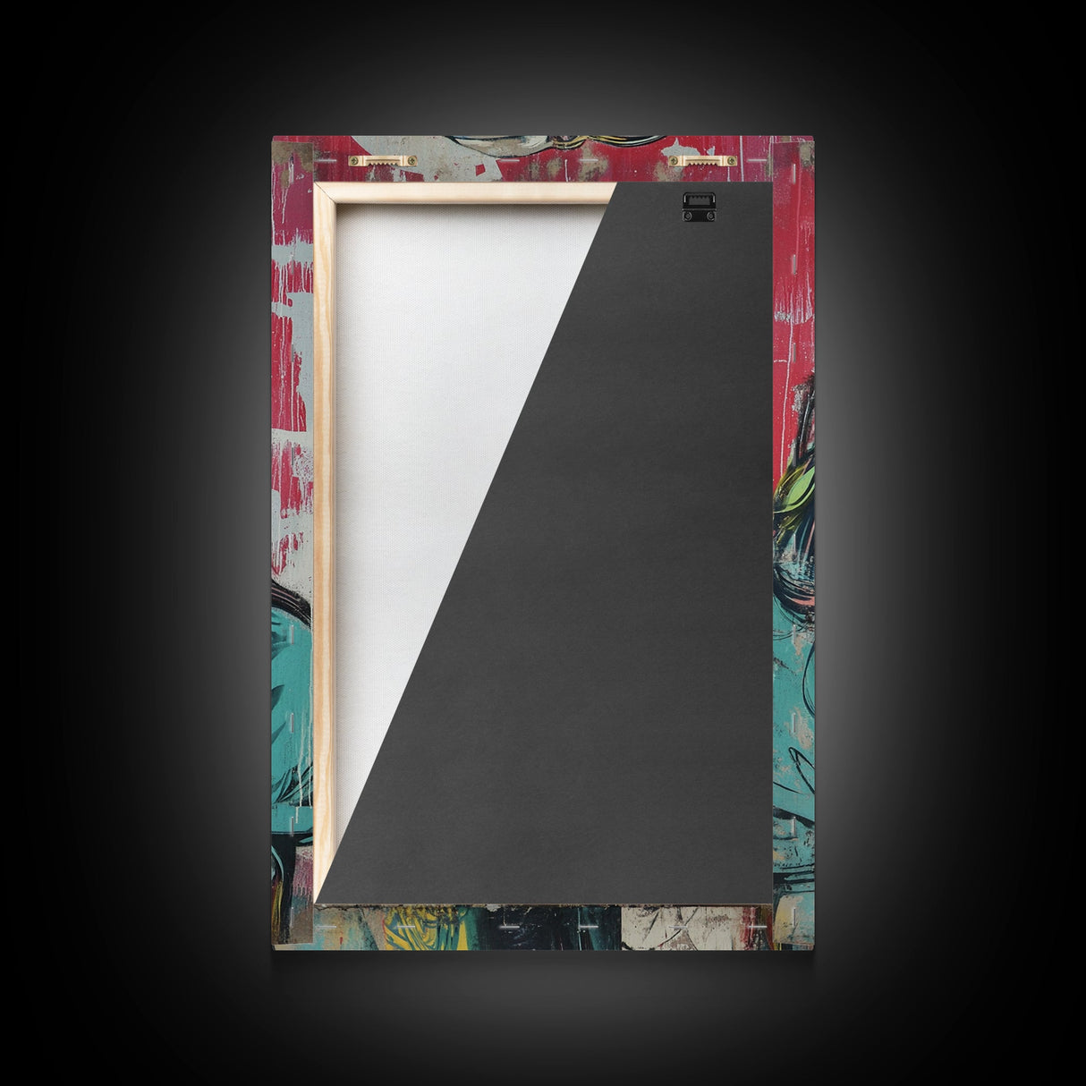 Graffiti Punk Wall Art, Portrait of a Punk Woman Framed Canvas Print