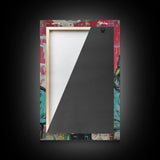 Graffiti Punk Wall Art, Portrait of a Punk Woman Framed Canvas Print