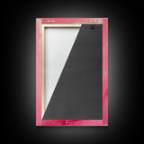 Preppy Pink Flamingo Painting Print, Trendy Wall Art, Animal Print, Framed Canvas Print, Wood Framed Art, Dorm Decor, Apartment Art
