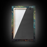 Bahai Wall Art Framed Canvas Print, Retro Abstract Wall Art