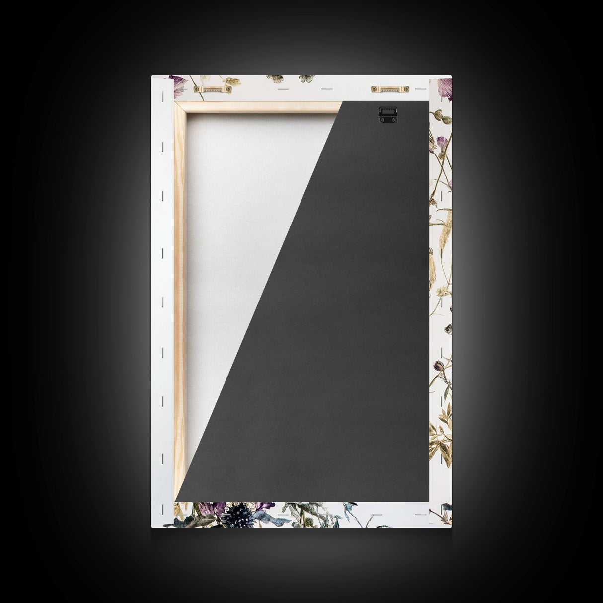 Retro Floral Decor Framed Canvas Print Modern Farmhouse Minimalist Wildflowers Painting Botanical Wall Art