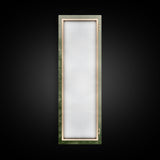 Misty Green Botanical Scene - Framed Canvas Print Showcasing Wabi Sabi Art Style with Tranquil Tree Landscape