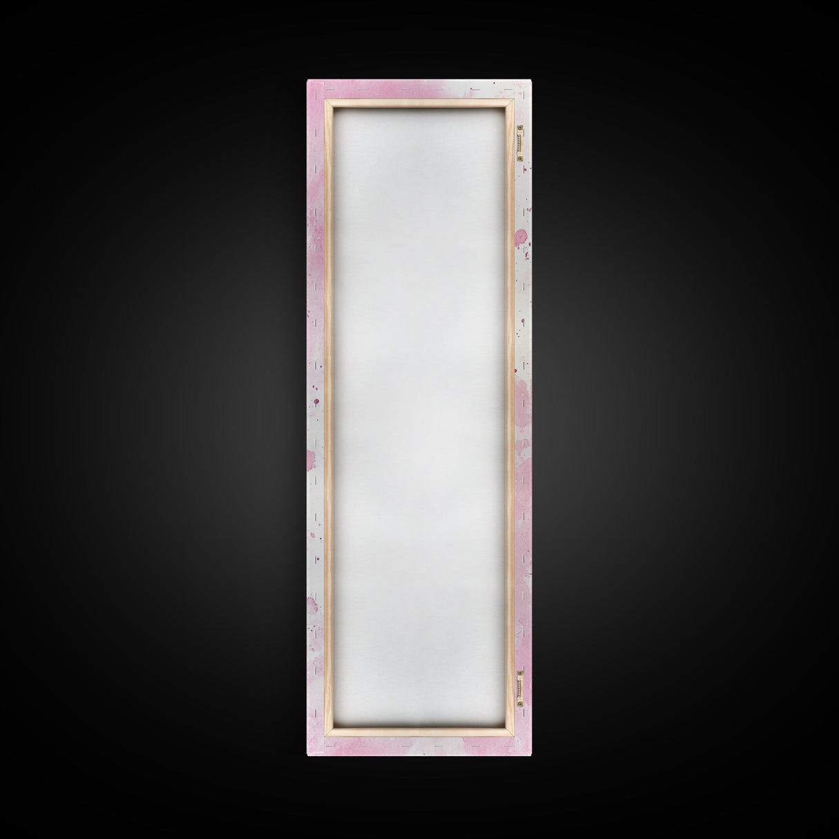 Pink Feather Artwork Framed Canvas Print, Vertical Whimsical Art Light Pink Decor, Boho Minimalist Gift Bedroom and Dorm Wall Art