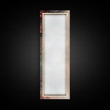 Lantern Glow Canvas Print, whimsical Moroccan wall art with light pink tones and floral accents, tall skinny vertical wall art piece.