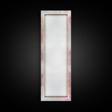 Ornate Frame Canvas Print, art nouveau-inspired pink framed decor with a touch of wabi sabi, classic vertical wall art for elegant spaces.