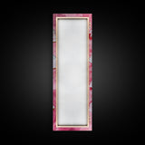 Elegant Fans Canvas Print - Chinoiserie Style Long Narrow Wall Art, Vintage-Inspired Pink Artwork, Skinny Vertical Painting