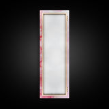 Elegant Hand Fans Framed Canvas Print Chinoiserie Wabi Sabi Wall Art Vertical Pink Decor Skinny Tall Art Light Pink Wall Art