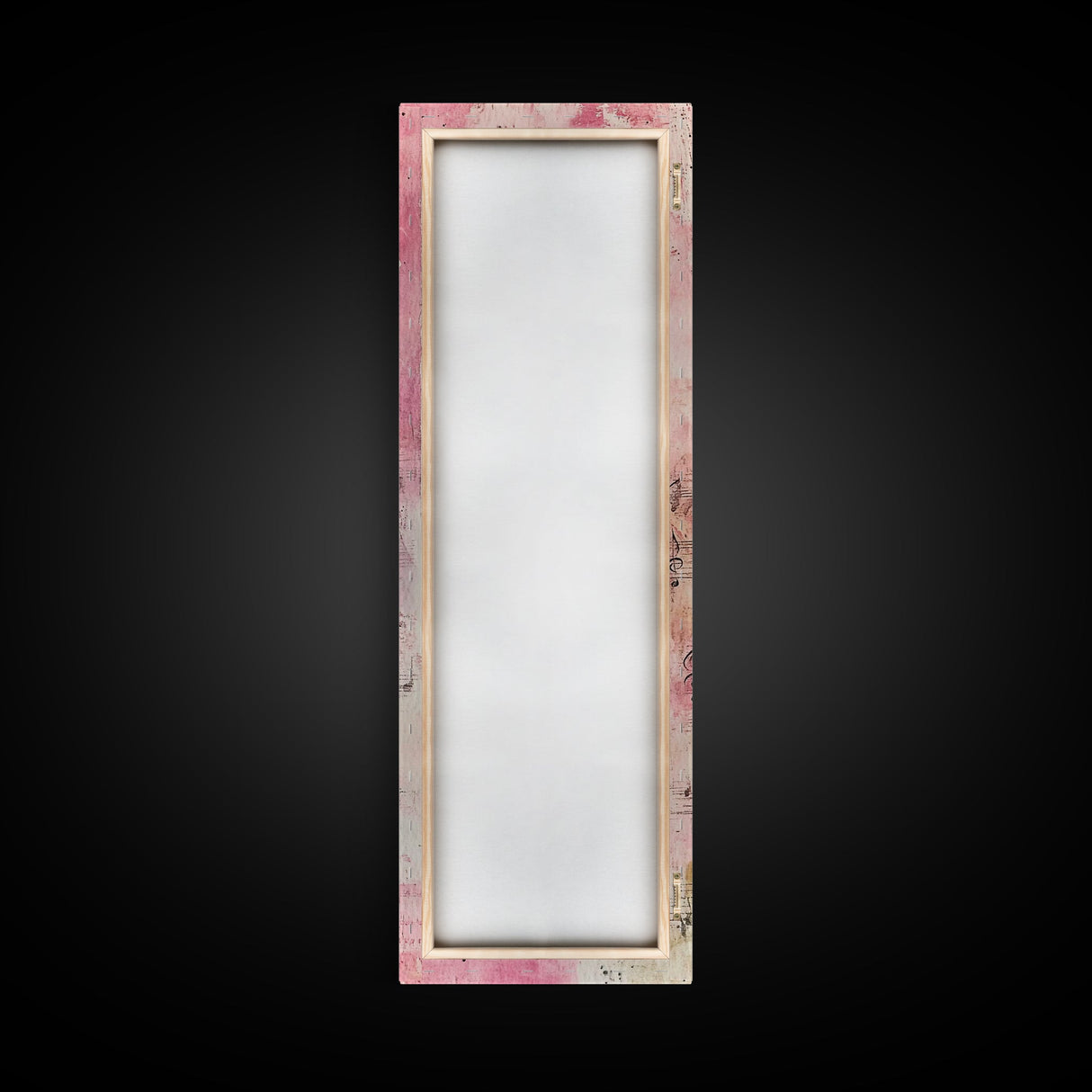 Musical Notes Abstract Canvas Print Pink Abstract Art Whimsical Art Rustic Decor Gift Idea Music Lovers Light Pink Wall Art