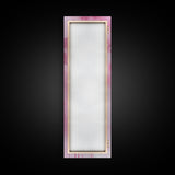 Glossy Pink Lipstick Trio Framed Canvas Print in Minimalist Vertical Wall Art for Fashion and Makeup Room Décor