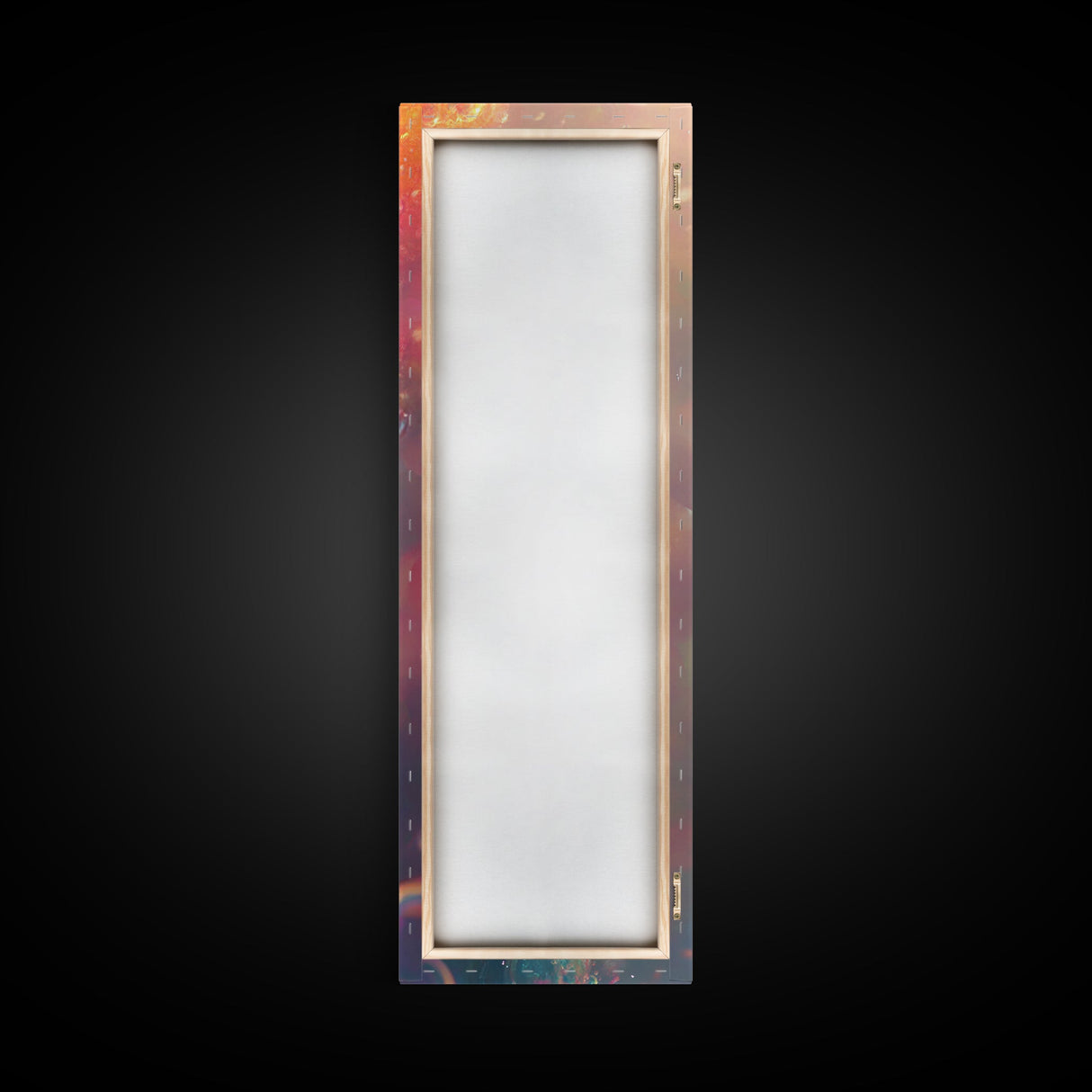 Ethereal Bubble Abstract Framed Canvas Print in Soft Pastels, Light Pink Wall Art Ideal for Bedroom or Contemporary Spaces