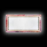 Sheer Pink Fabric Abstract Painting as Light Pink Wall Art Aesthetic on Framed Canvas Print, Modern Bedroom or Living Room Accent