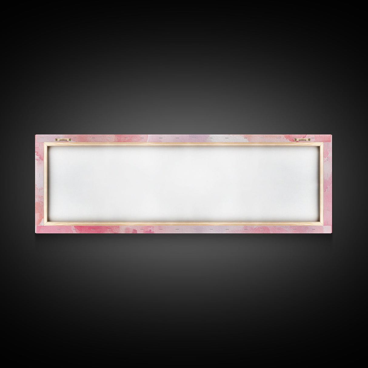 Golden Frames Canvas Print Light Pink Wall Art Minimalist Decor Modern Artistic Horizontal Artwork Boho Home Gift Idea