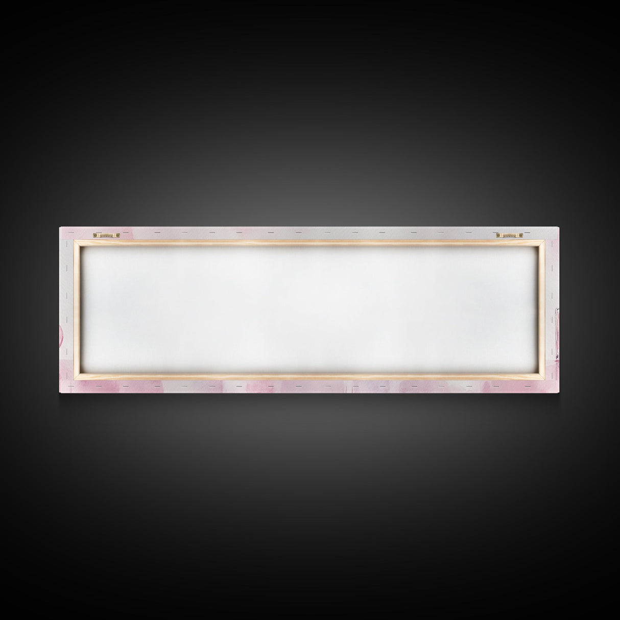 Framed Canvas Print Perfume Bottle Art Pink Abstract Art Feminine Decor Gift Idea Minimalist Living Room Wall Art Horizontal Painting