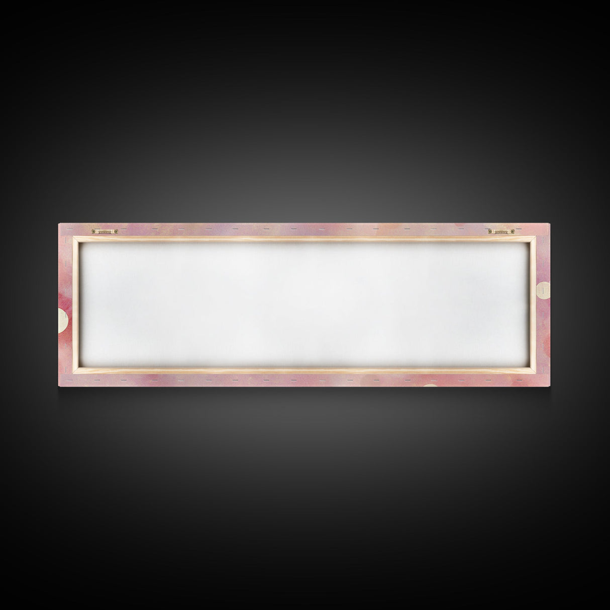 Framed Canvas Print of Light Pink Abstract Art with Geometric Circles Perfect as Dorm Wall Art or Minimalist Bedroom Wall Decor