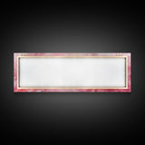Framed Canvas Print of Snowflakes on Pink Background Featuring Cozy Winter Wall Art or Light Holiday Bedroom Seasonal Decor