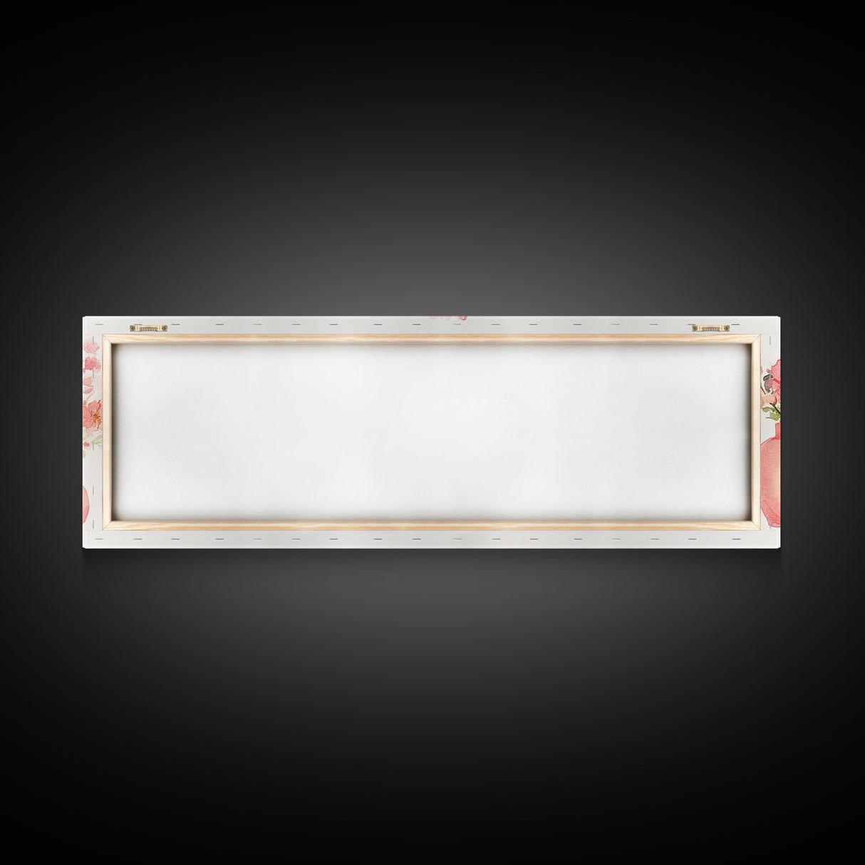 Wildflower Botanical Prints Framed Canvas Print Light Pink Wall Art Living Room Decor Horizontal Rustic Floral Painting