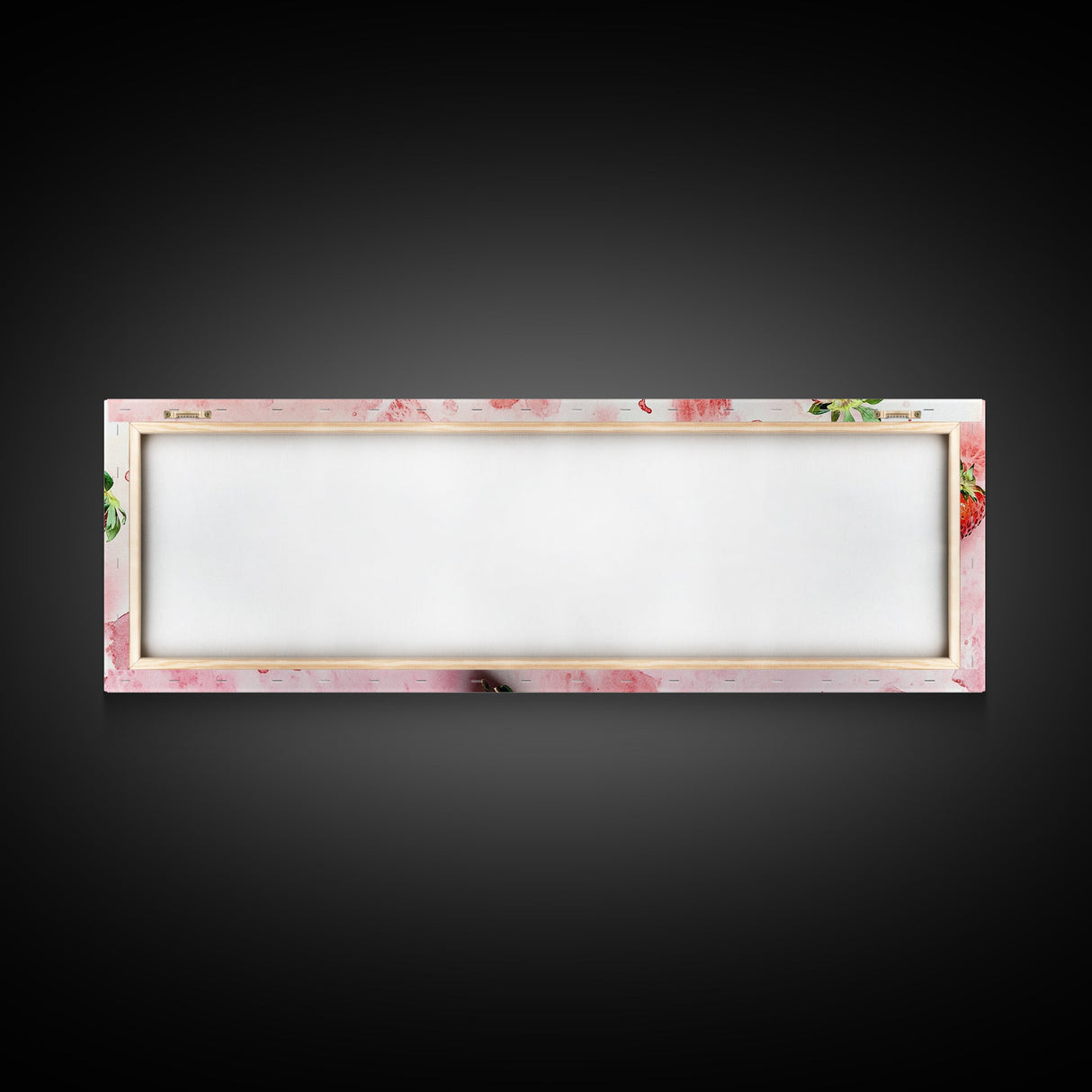 Strawberry Fruit Kitchen Art Framed Canvas Print Rustic Decor Horizontal Wall Art Living Room Art Whimsical Botanical Prints
