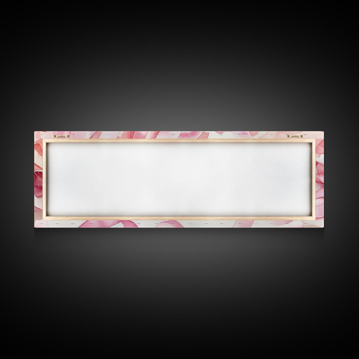 Abstract Ribbon Canvas Print Feminine Pink Abstract Artwork Horizontal Wabi Sabi Decor Minimalist Wall Art Above Sofa Framed Art