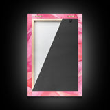 Flowing Abstract Pink Wave Art Framed Canvas Print | Feminine and Minimalist Bedroom or Living Room Aesthetic | Whimsical Art Decor