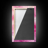 Calligraphy Pink Abstract Framed Canvas Print, Light Pink Wall Art, Romantic Handwriting Aesthetic, Minimalist Art Bedroom or Office Decor
