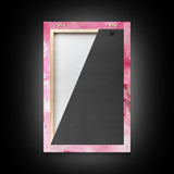 Cherry Blossom Canvas Print Featuring Makeup and Brush Theme Perfect Whimsical and Light Pink Wall Art Bedroom or Bathroom Decor