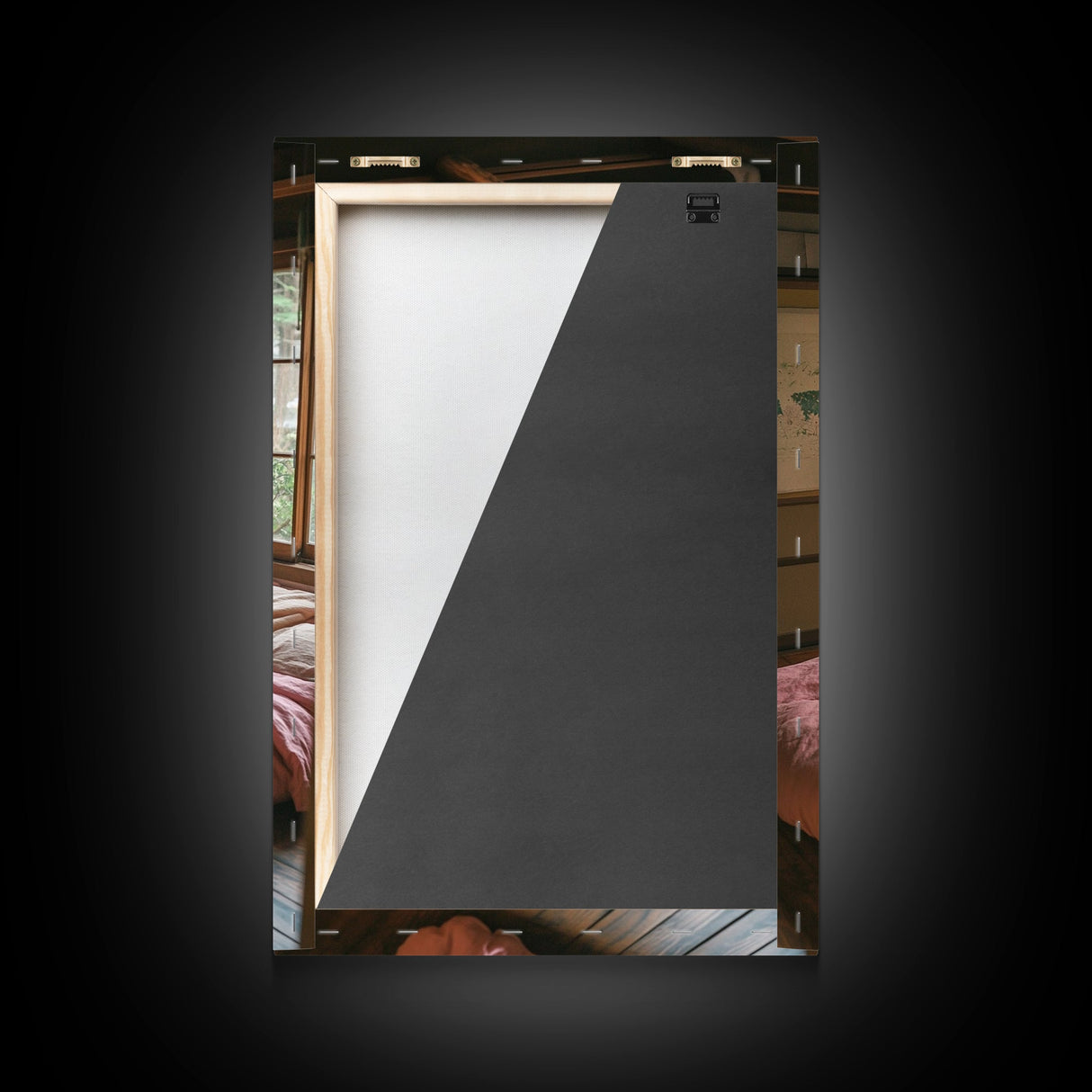 Minimalist Japanese Bedroom Art Canvas Print Wabi Sabi Home Decor Pink Cozy Wall Art Framed Living Room Art Piece Modern Gift
