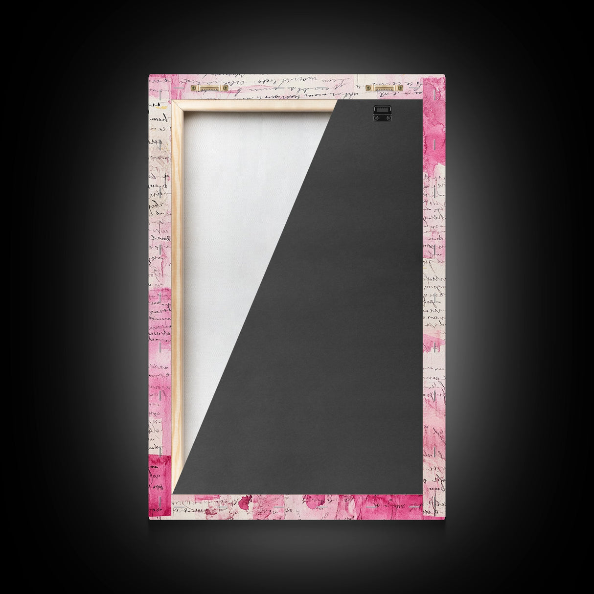 Romantic Calligraphy Art Framed Canvas Print Pink Abstract Wall Art Wabi Sabi Inspired Living Room Decor Moody Aesthetic
