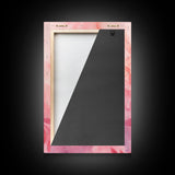 Origami Crane Painting Framed Canvas Print Whimsical Wall Art Light Pink Room Decor Minimalist Art Cherry Blossom Inspired Gift Idea