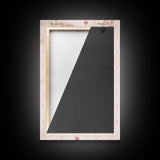 Crescent Moon and Stars Framed Canvas Print Mystical Boho Art Zen Wall Art Light Pink Wall Art Bedroom Art Dreamy Night Sky Decor