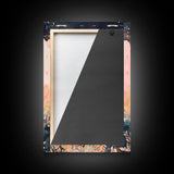 Moody dark romance painting with gold accents framed canvas print autumn-inspired wall decor rustic wabi sabi art farmhouse gift