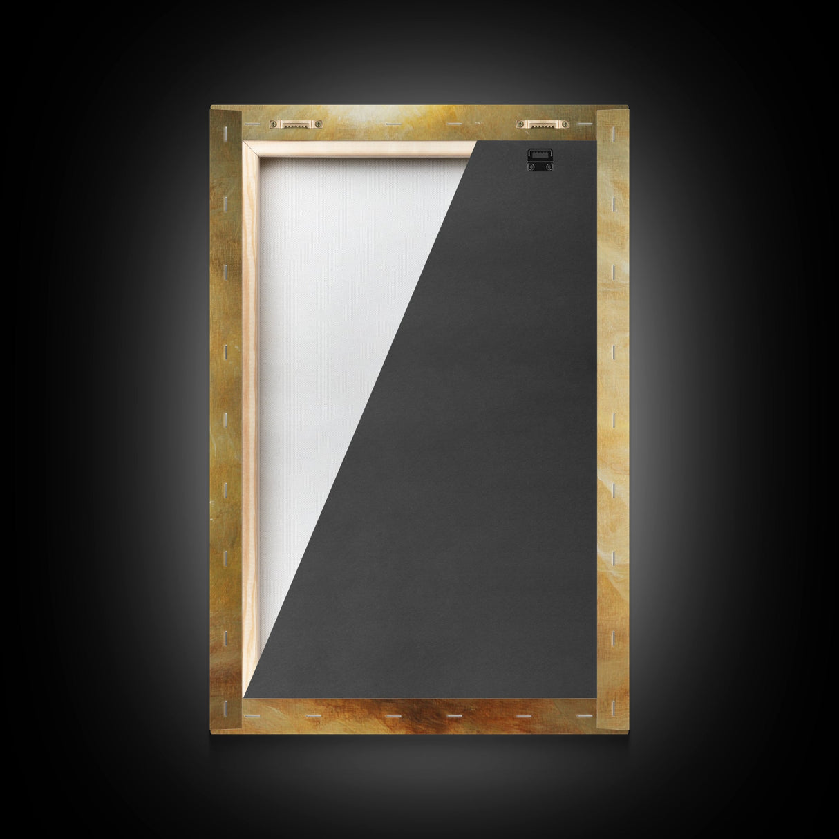 Radiant Golden Goddess Canvas Print, Stunning Angel Art Prints in Moody Style, Perfect Above Bed or as Warm Bedroom Wall Art
