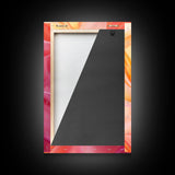 Sheer Pink and Orange Canvas Print with Light Pink Wall Art Aesthetic and Minimalist Zen Decor for Bedroom or Guest Room
