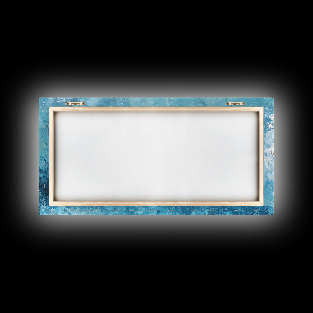 Wabi sabi art, minimalist art, framed canvas print, extra wide art, abstract painting, rustic wall art, textured blue wall decor