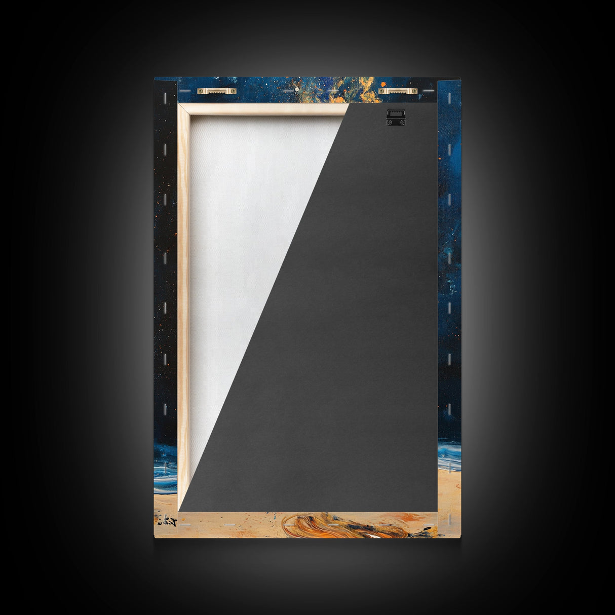 Fire and water, moody art, sacred geometry wall art, phoenix metal art, framed canvas print, abstract cosmic painting, mystical decor