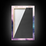 Pink Fog, moody art, landscape painting, light pink wall art, ethereal decor, minimalist art, framed canvas print, wabi sabi art