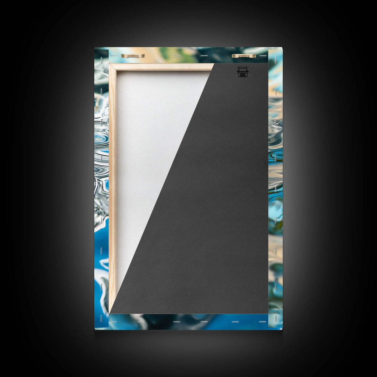 Water Reflection, abstract art, teal wall art, coastal decor, wabi sabi art, minimalist art, framed canvas print, wall decor