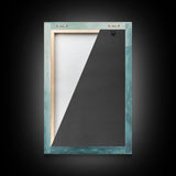 Abstract Seaweed Framed Canvas Print Minimalist Ocean Art, Coastal Botanical Wall Decor, Blue Green Seaside Painting, Serene Home Style