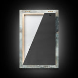 Serene River Rock Canvas Print Nature Inspired Wall Art, Minimalist Landscape Painting, Zen Decor, Neutral Tones, Living Room Artwork