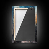Burnt Forest, Forest At Dusk Painting, Moody Art, Nature Wall Art, Dark Landscape Painting, Abstract Forest Art, Framed Canvas Print