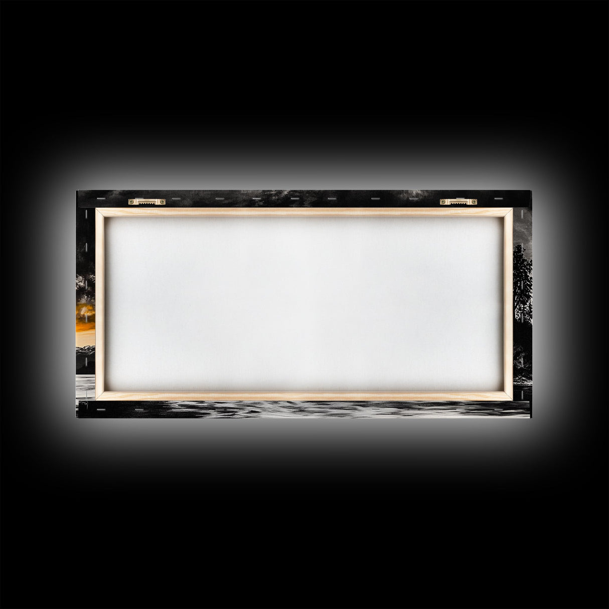 Sunset Cabin, Lake House Art, Mountain Retreat, Framed Canvas Print, Rustic Home Decor, Nature Wall Art, Bedroom Wall Art