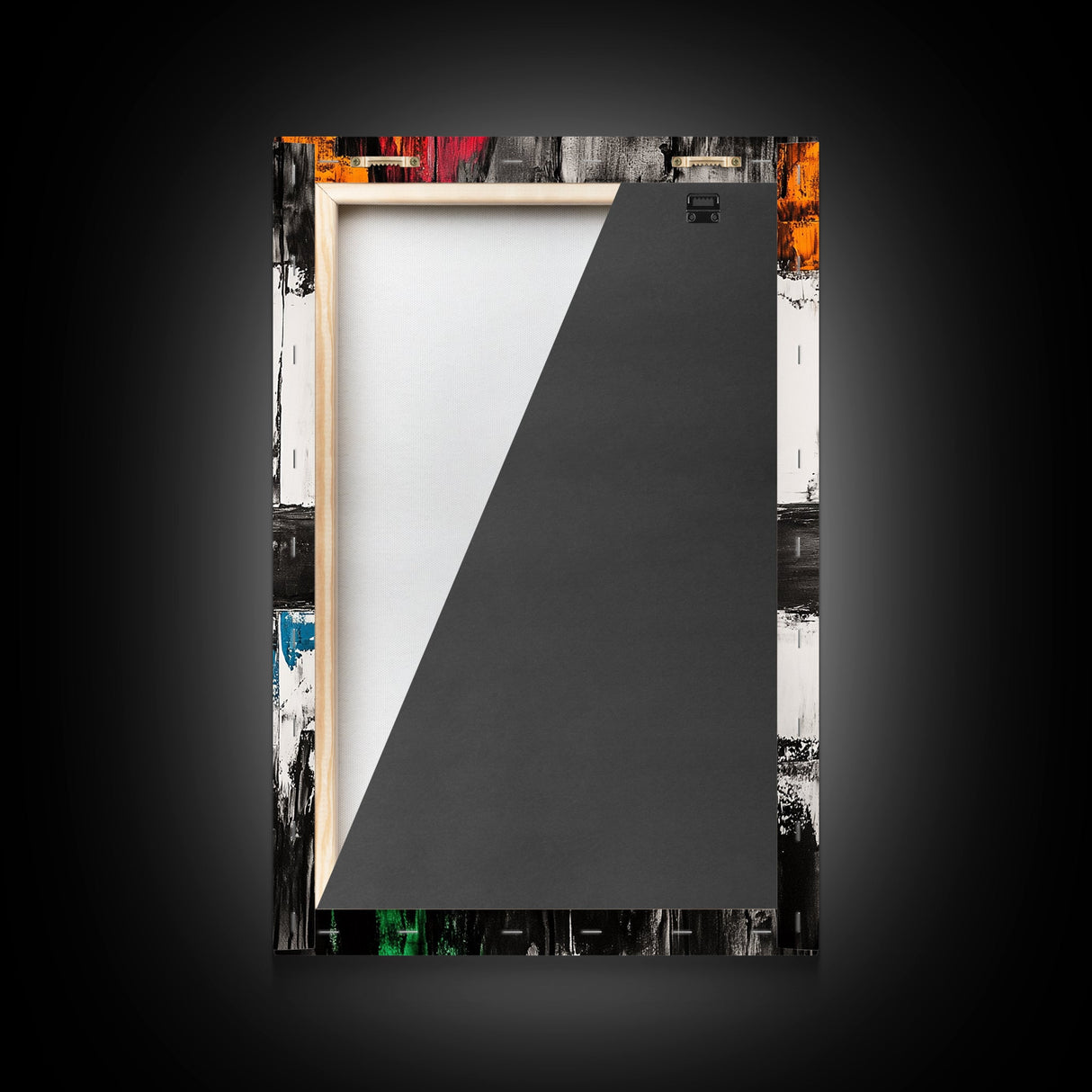 Urban Window, Abstract City Art, Modern Minimalist Wall Decor, Black and White Industrial, Rustic Texture, Canvas Print, Home Office