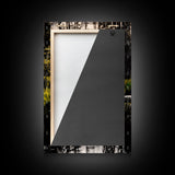 Forest Reflection, Black and White Landscape, Rustic Home Art, Nature Inspired Painting, Cabin Wall Decor, Framed Canvas Print