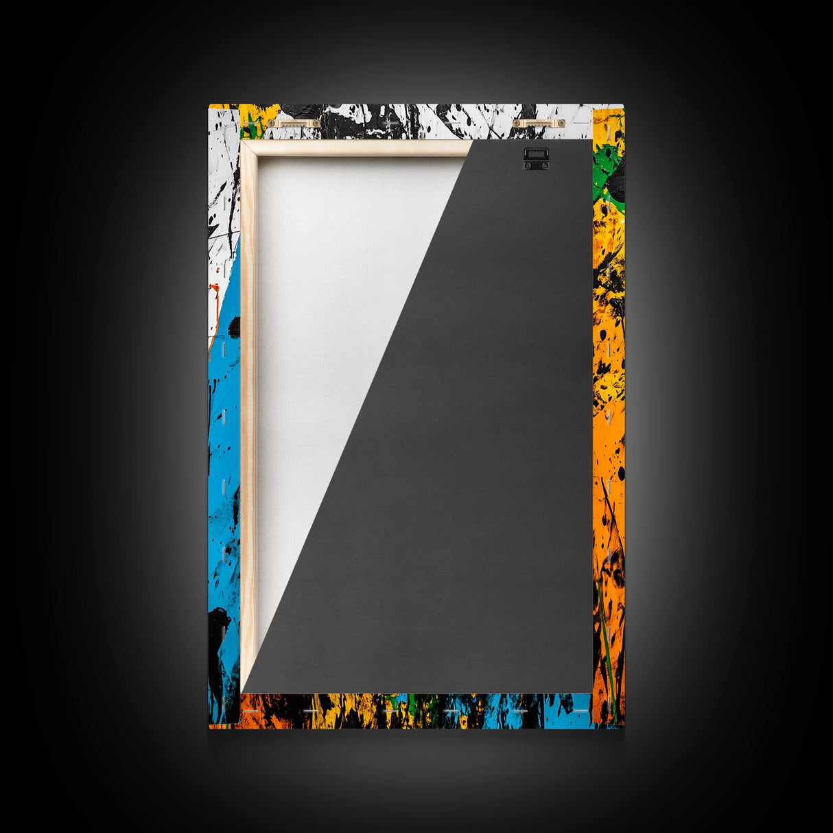 Abstract Dart, Modern Wall Art, Graffiti Style, Bold Colors, Urban Art Decor, Unique Home Aesthetic, Framed Canvas Print