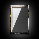 Marshland Reflections, Nature Landscape, Black and White Wall Art, Rustic Home Decor, Framed Canvas Print, Minimalist Aesthetic, Office Art